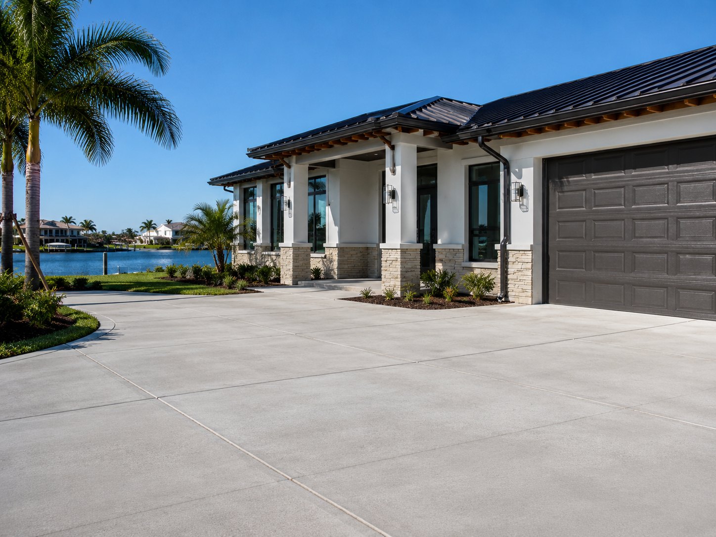 Concrete driveway and site work